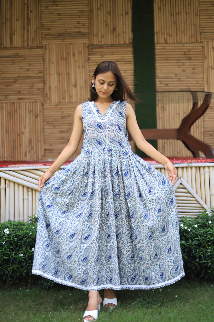 Block print dress, women dress, Cotton